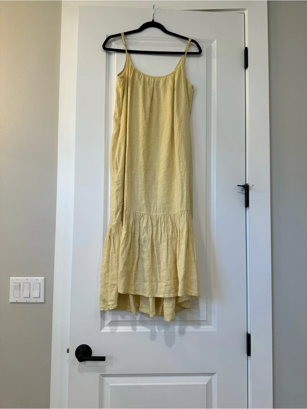 J. Crew Yellow High-Low Slip Dress